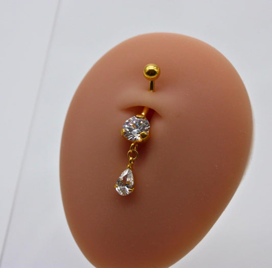 TEARDROP DANGLE BELLY RING