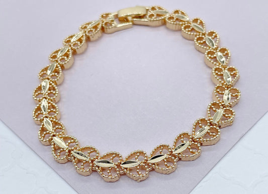 18K GOLD HEART BRACELET