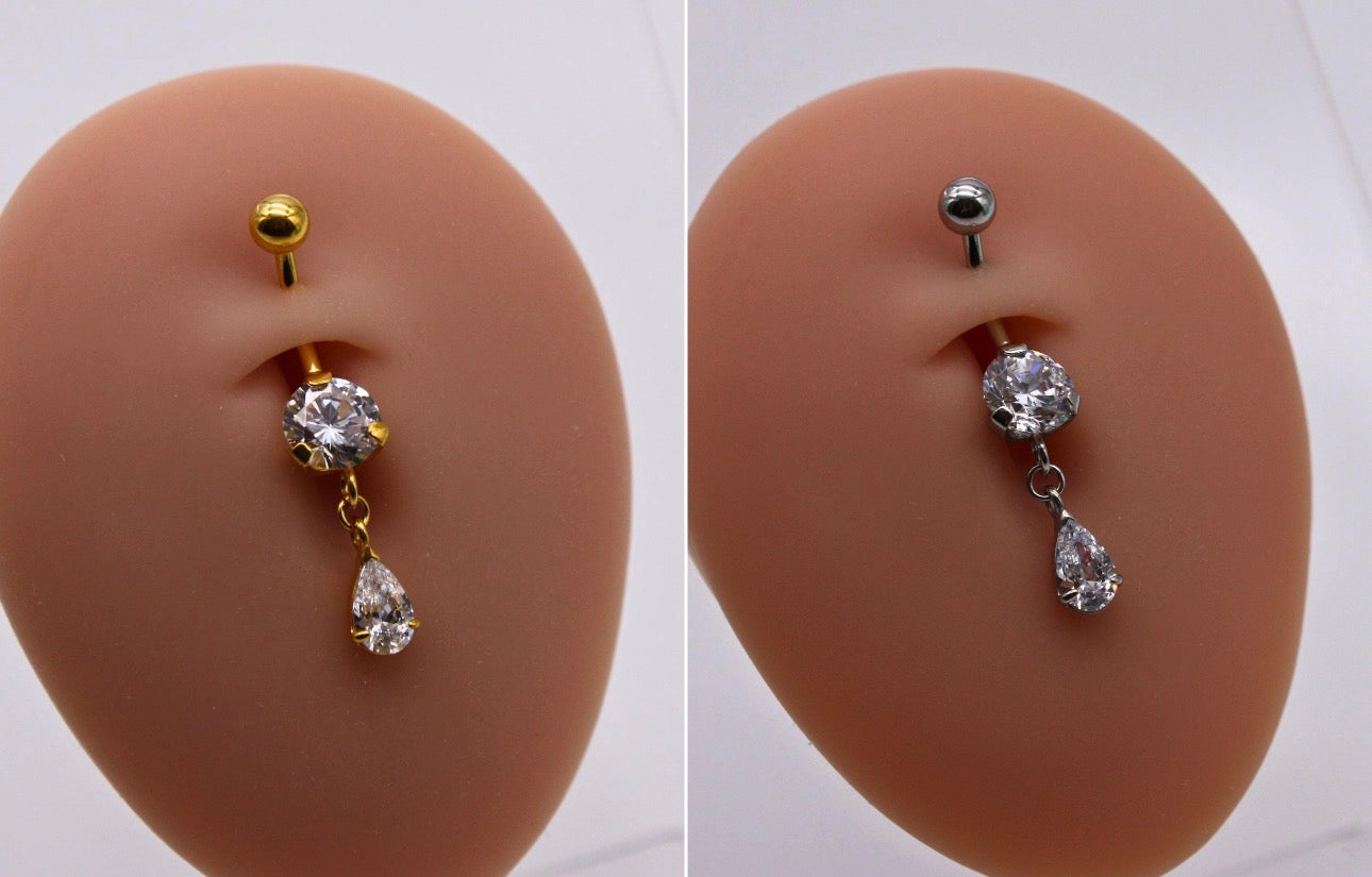 TEARDROP DANGLE BELLY RING