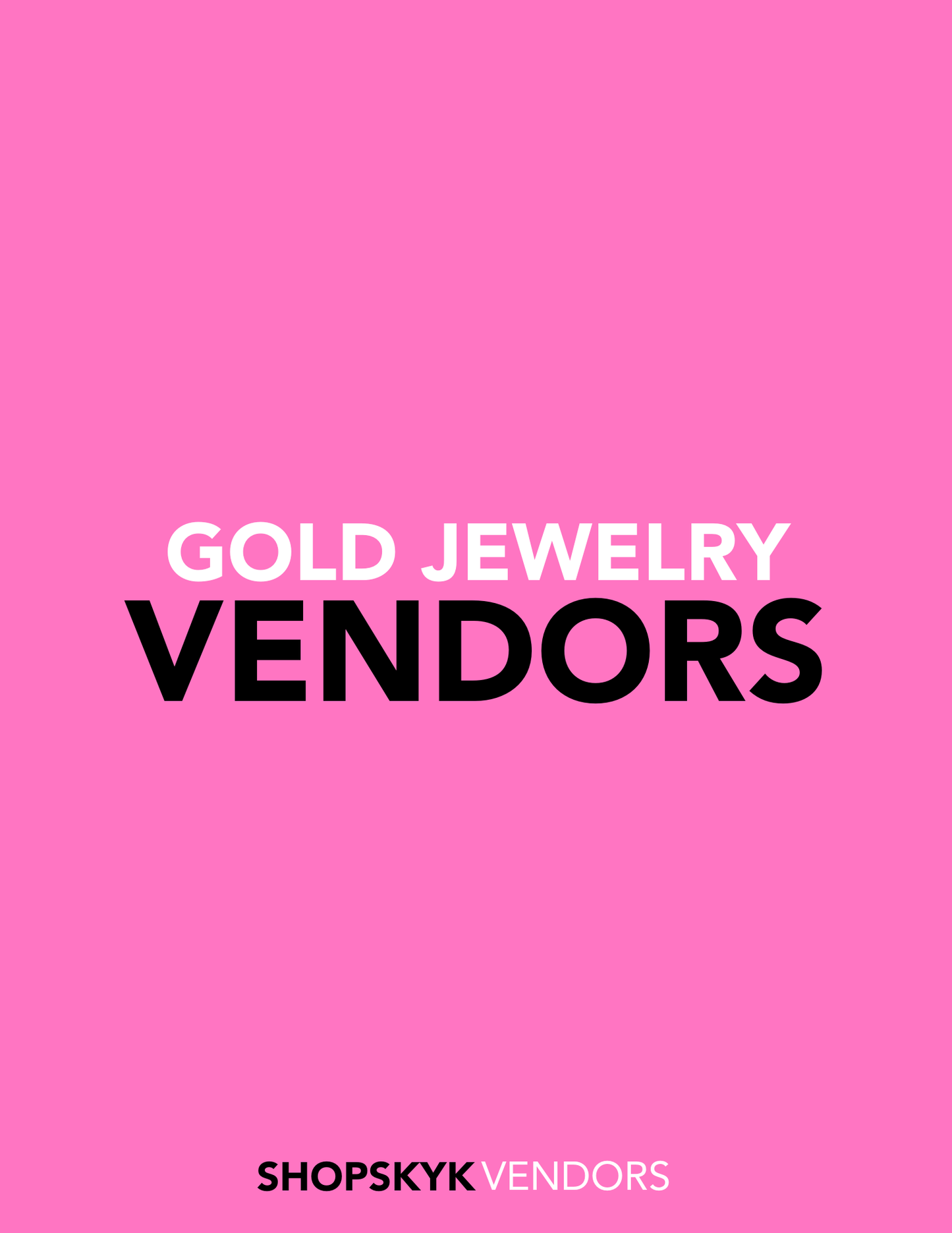 GOLD JEWELRY VENDORS